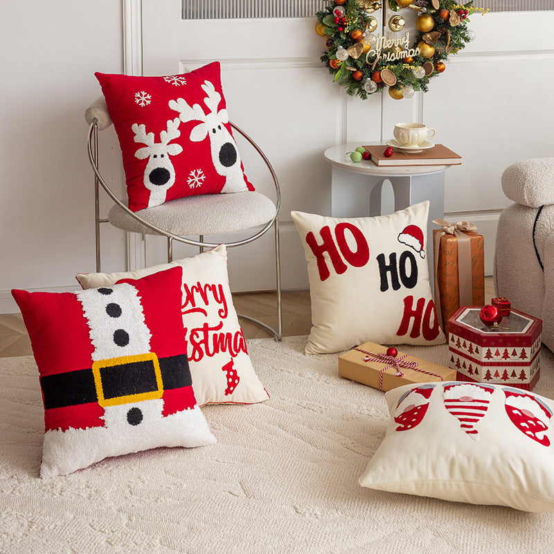 Christmas themed embroidered pillows home decor living room sofas pillows holiday home decor eprolo