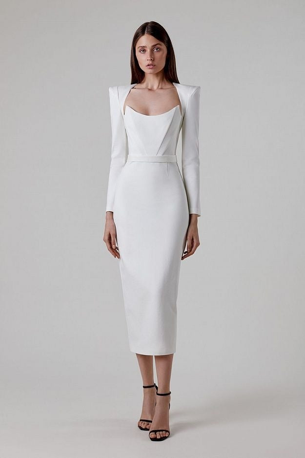 Beauty Fashion Sexy Temperament Simple Bandage Dress Long Dress eprolo
