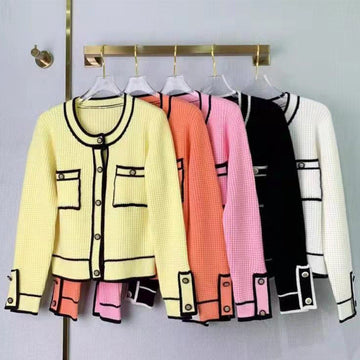 Temperament Fashion Design Sense Knitted Cardigan Niche Style Sweater Women eprolo