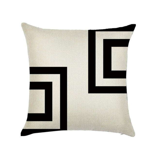 Linen Cotton Geometrisch Throw Pillow Cushion Home Sofa Decor 45X45cm eprolo