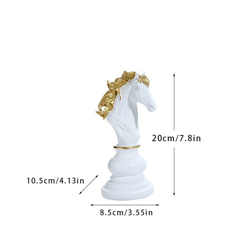 Chess resin ornaments wine cabinets kings queens warhorses chess pieces chessboards home decor eprolo