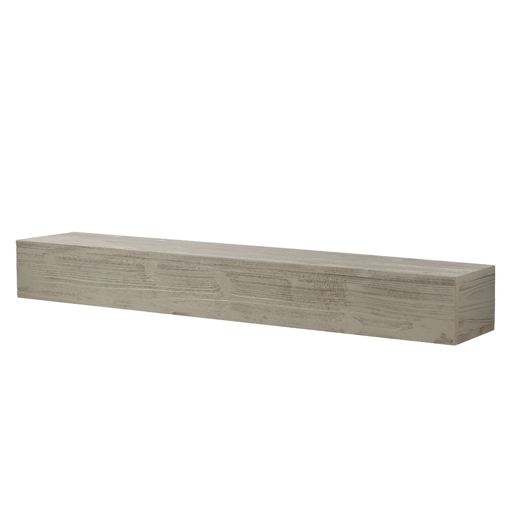60" Rustic Wood Fireplace Mantel,Wall-Mounted & Floating Shelf for Home Decor grey eprolo