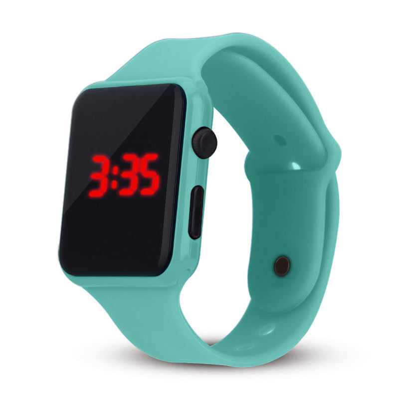 LED electronic watch/student fashion sports LED Apple square silicone electronic watch eprolo