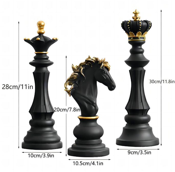 Chess resin ornaments wine cabinets kings queens warhorses chess pieces chessboards home decor eprolo