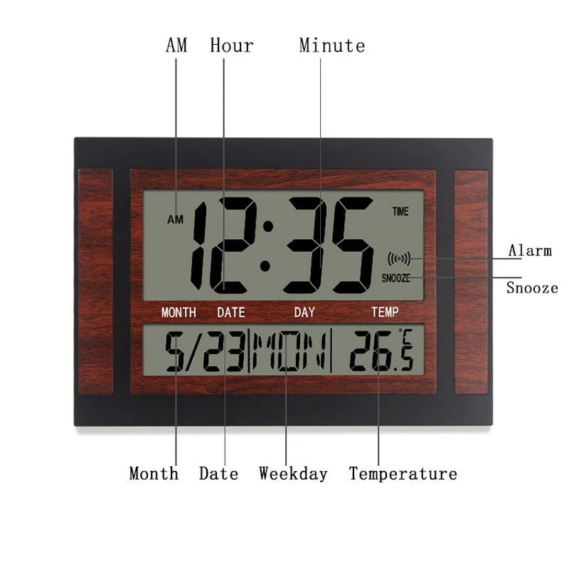 Large Screen Ultra Silent Electronic Alarm Clock Desktop Electronic Clock eprolo