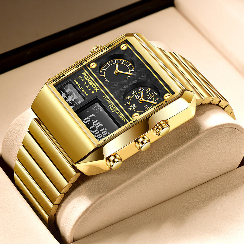 Dual Display Men's Electronic Quartz Watch Multifunction Sports Waterproof Watch eprolo