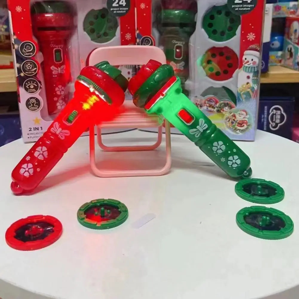 Christmas projection flashlight toy Christmas luminous toy Christmas eprolo