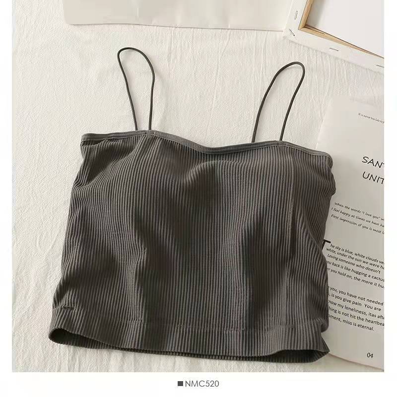 Beauty Back Camisole Tank Tops Women's Summer Wear With Chest Pads Breast Design Sense Niche Tops eprolo