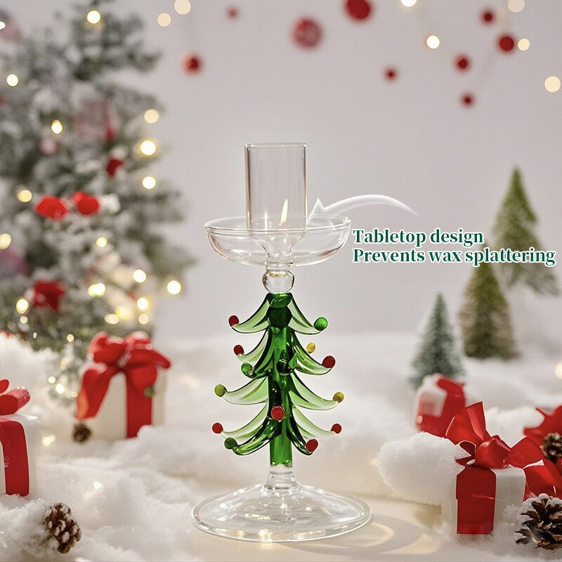 Nordic Borosilicate Glass Candle Holder, Christmas Tree Tabletop Decor for Home eprolo
