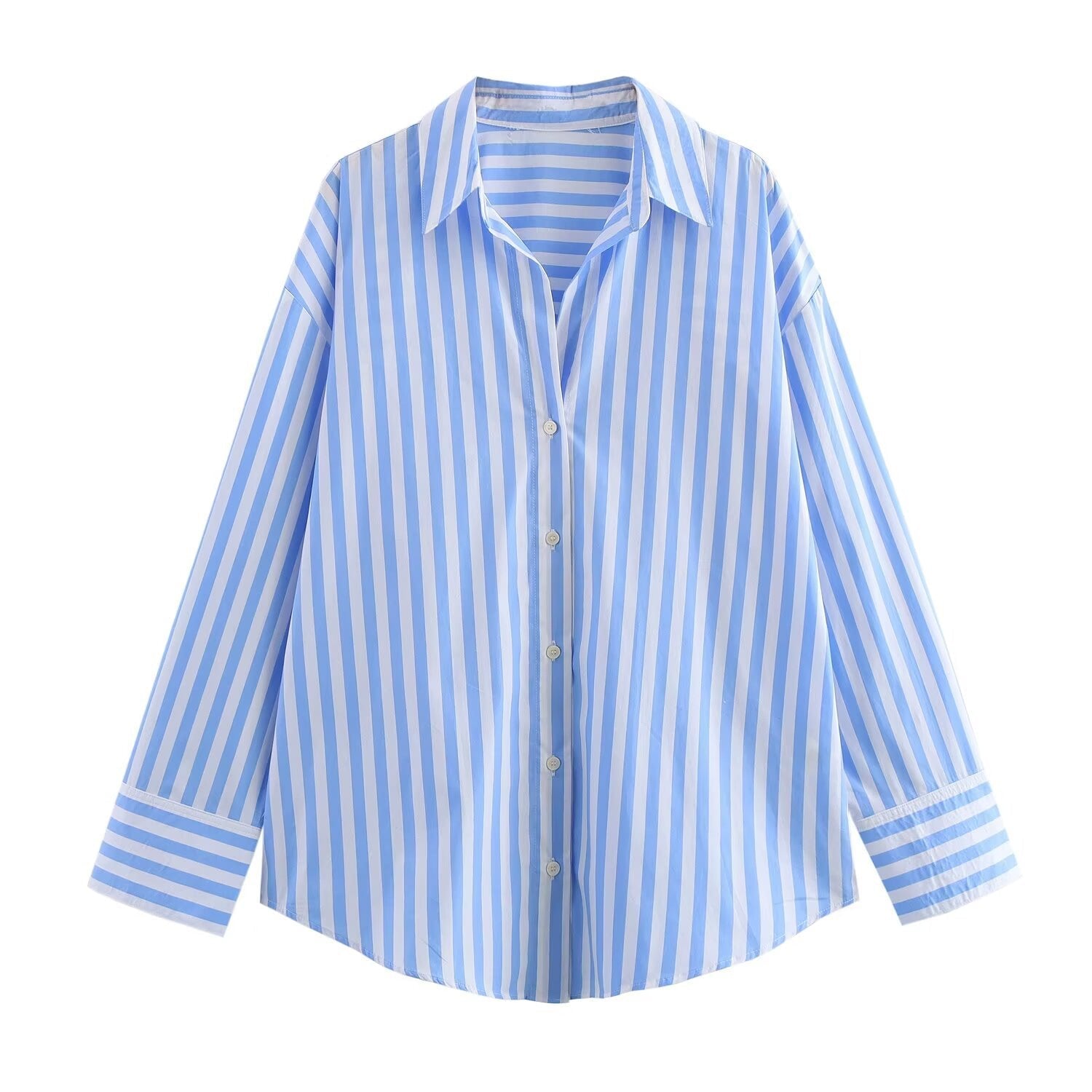 Thin spring and summer French niche fashion striped loose casual shirt for women eprolo