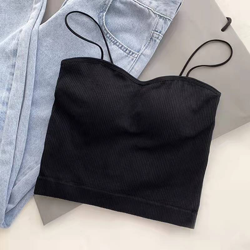 Beauty Back Camisole Tank Tops Women's Summer Wear With Chest Pads Breast Design Sense Niche Tops eprolo