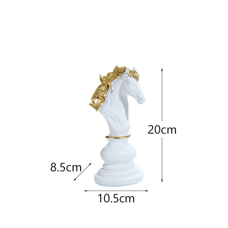 Chess resin ornaments wine cabinets kings queens warhorses chess pieces chessboards home decor eprolo