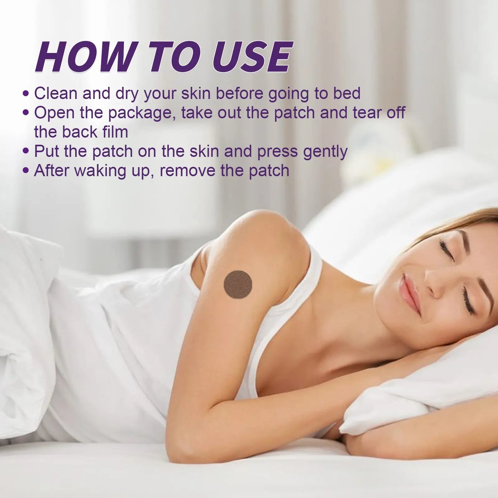 Herbal Sleep Patch, Care For Sleep, Relax And Relieve Body Pressure Body Health Care Point Patch eprolo