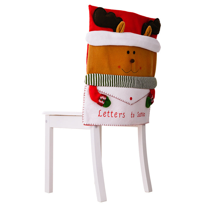 Christmas home decor restaurant decoration cartoon envelope chair cover creative decoration chair cover eprolo