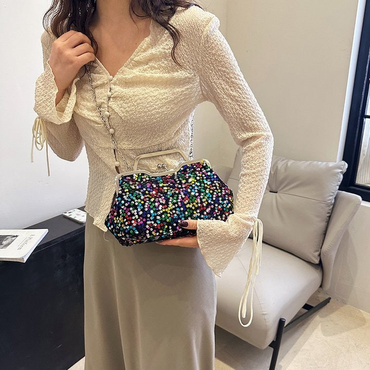 New Trendy Fashion Crossbody Bag Handbag Niche Sequin Evening Bag eprolo