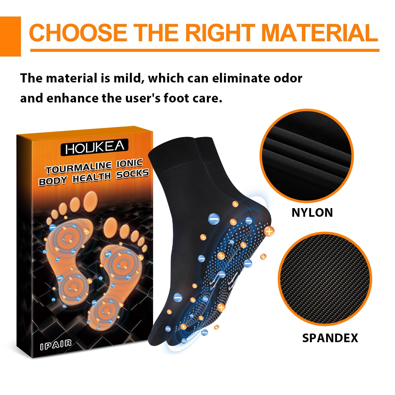 HOUKEA Tourmaline Ionic Body Health Socks, Winter Outdoor Sports Cold And Wind Warm Foot Care Massage Socks eprolo
