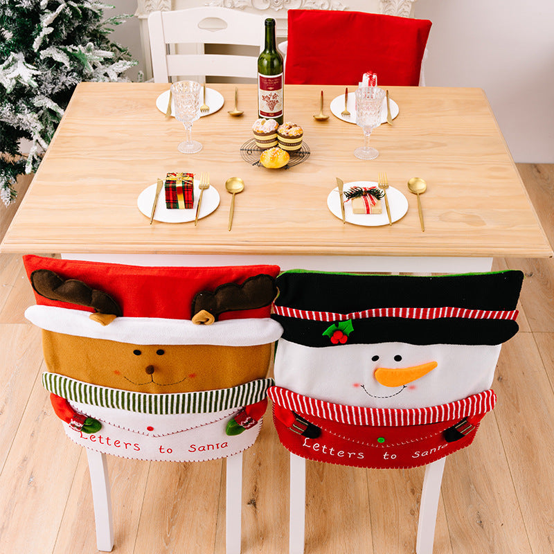 Christmas home decor restaurant decoration cartoon envelope chair cover creative decoration chair cover eprolo