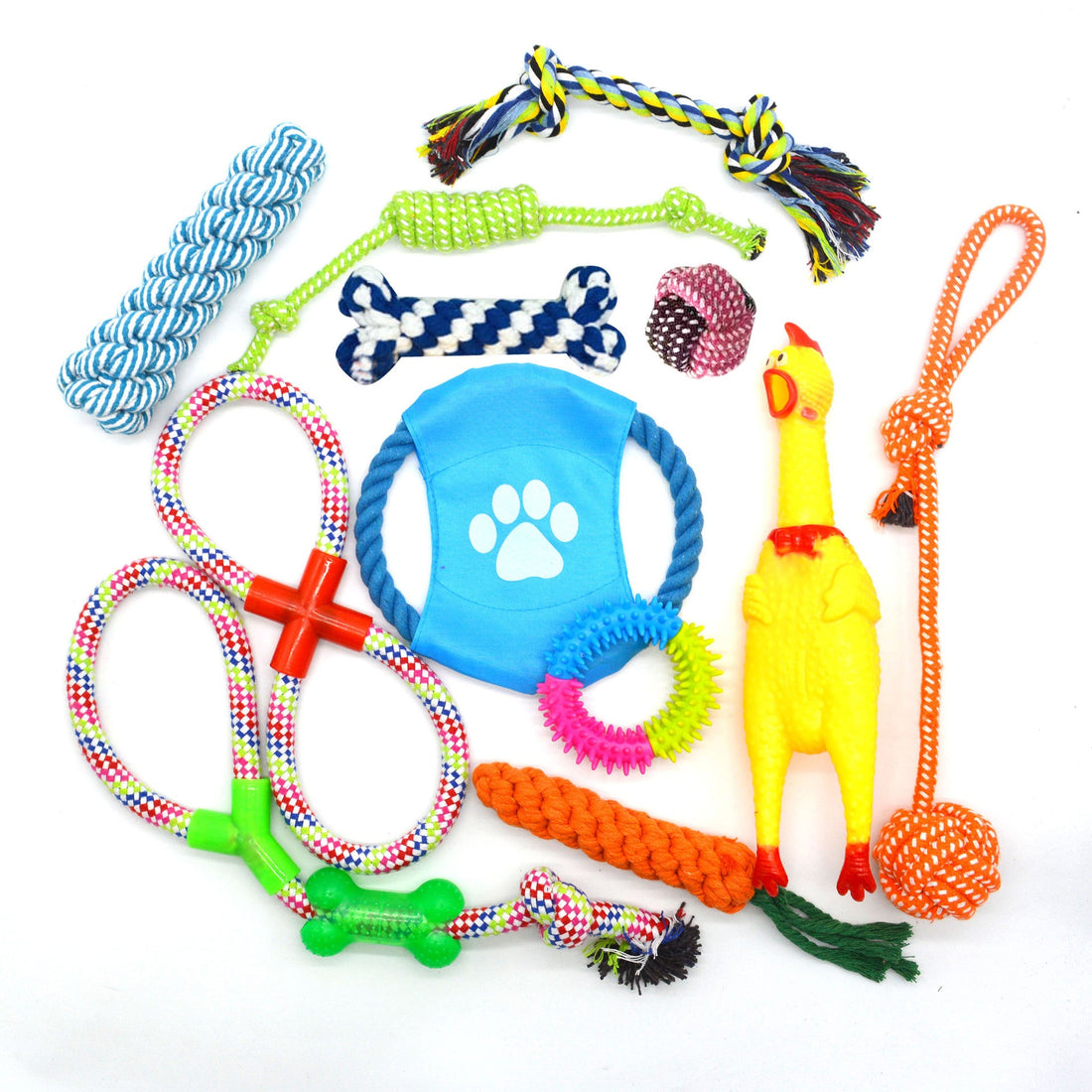 Pet Toy Set Dog Toy Cotton Rope Bite Toy Tooth Grinding Toy eprolo