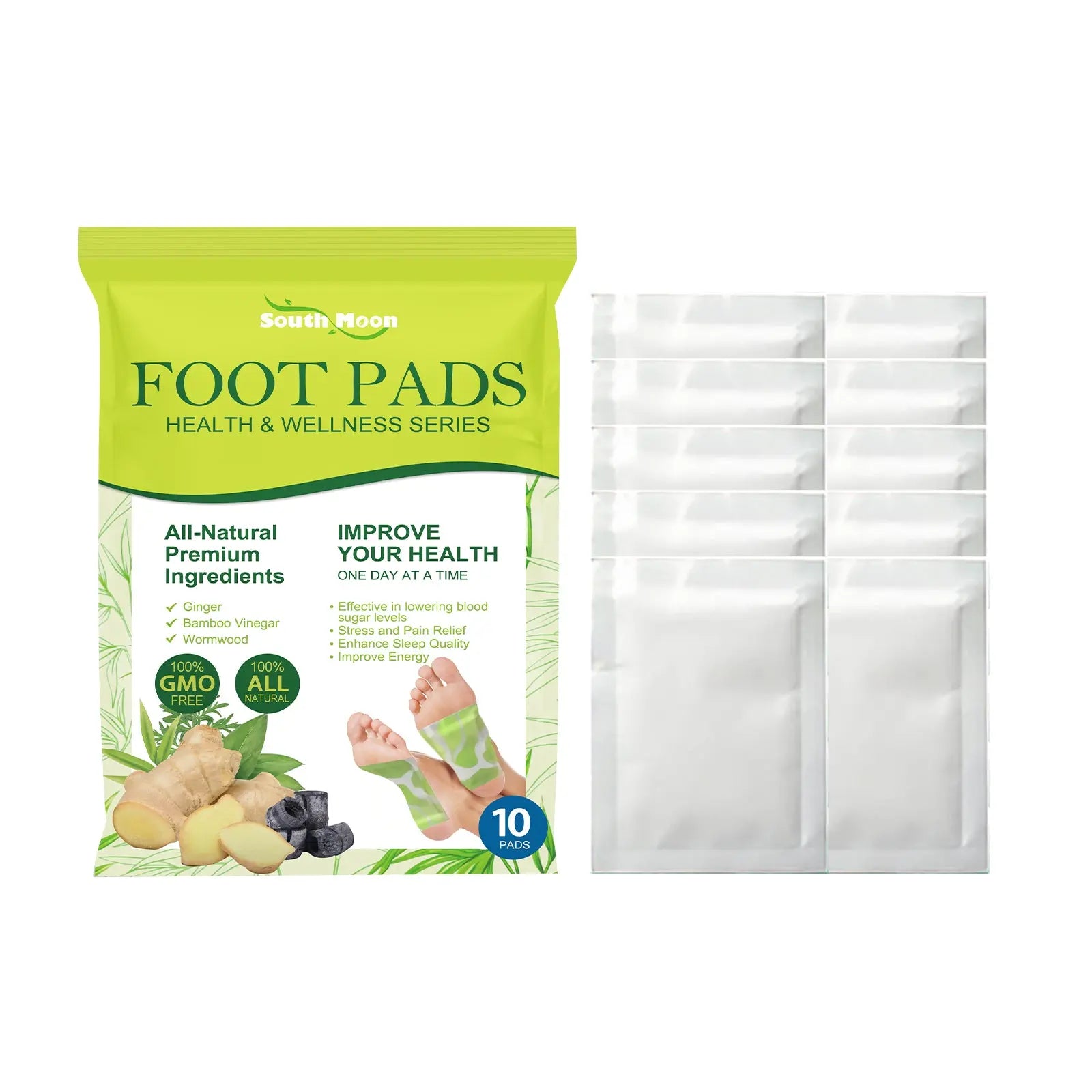 Foot Pads, Foot Massage Ginger Removing Moisture And Cold Body Health Care Foot Pad eprolo