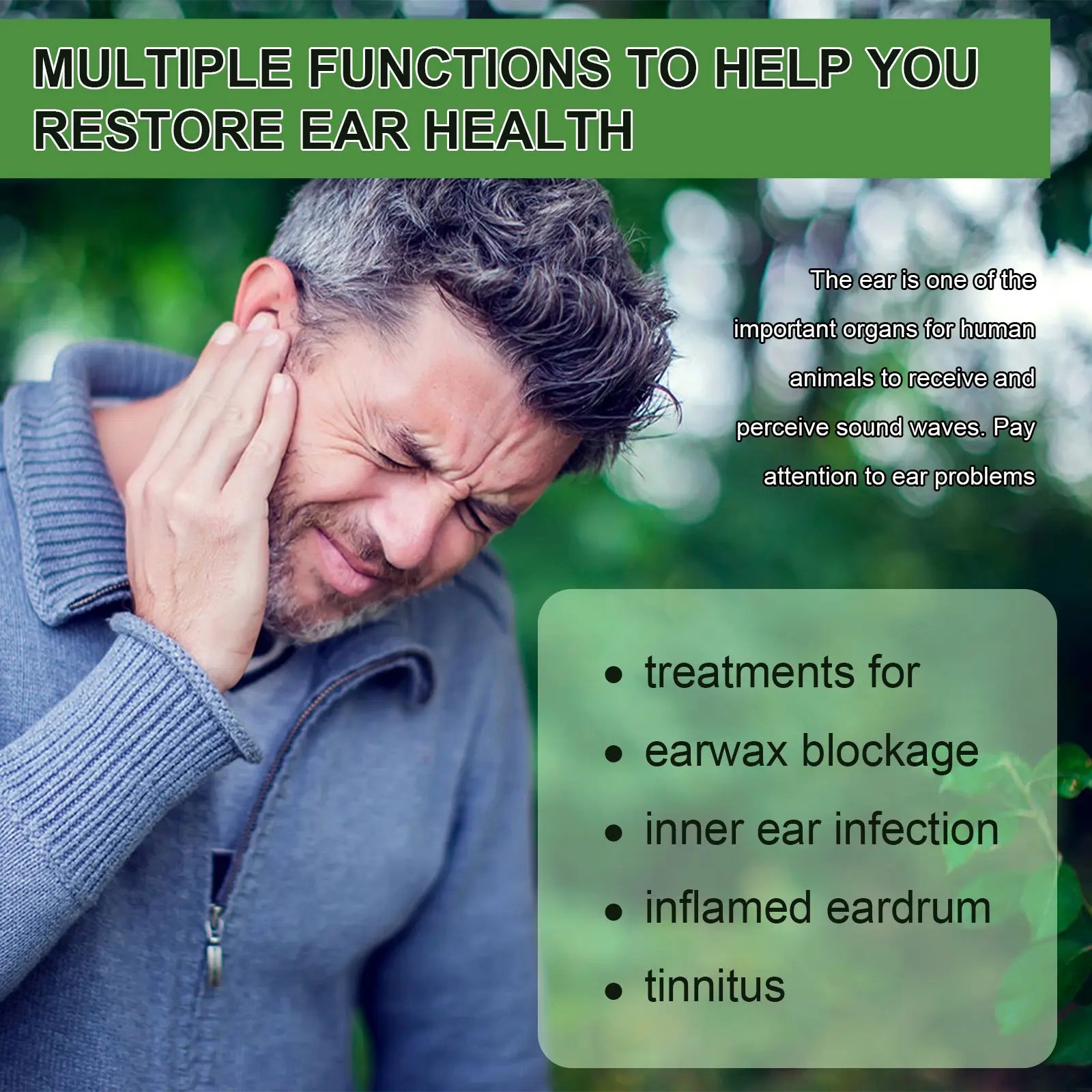 Ear Relief Relieves Blocked Inner Ear Ringing Ear Discomfort Ear Health Care Ear Drops eprolo