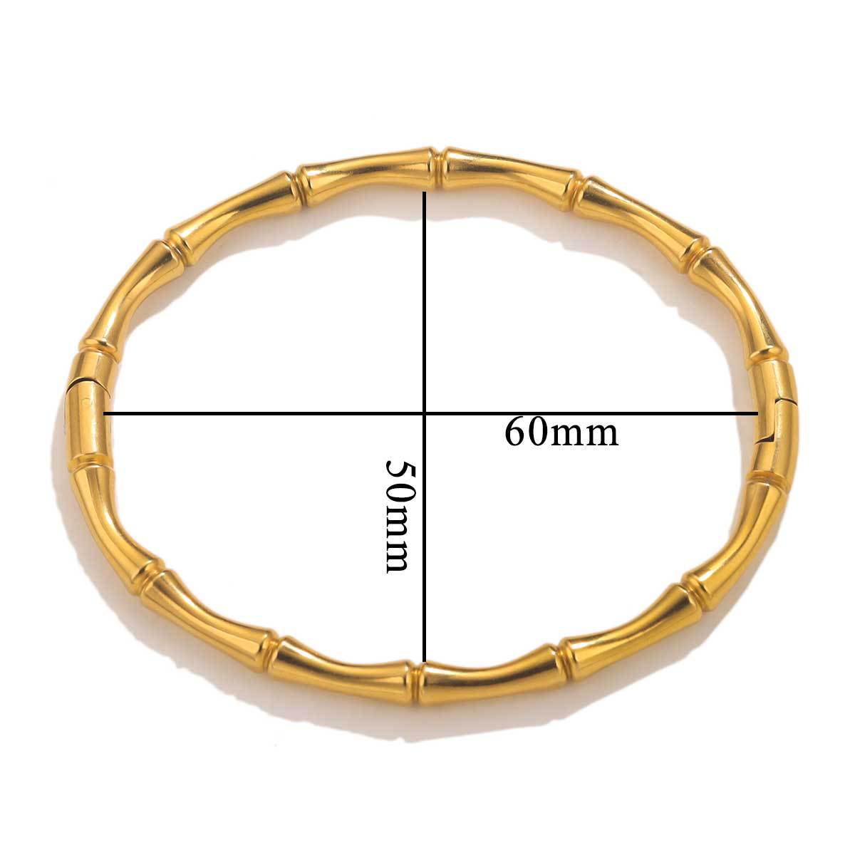 Fashion bamboo titanium steel bracelet female summer niche cold style ins stainless steel retro bamboo jewelry eprolo