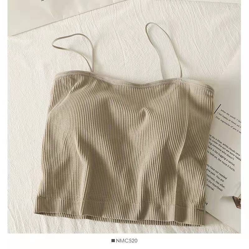 Beauty Back Camisole Tank Tops Women's Summer Wear With Chest Pads Breast Design Sense Niche Tops eprolo