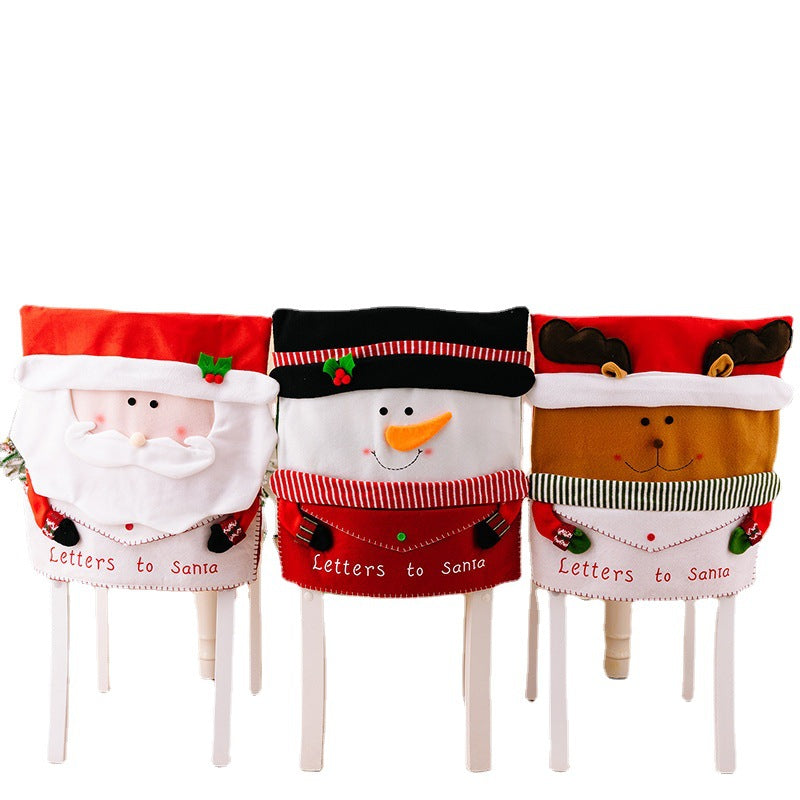 Christmas home decor restaurant decoration cartoon envelope chair cover creative decoration chair cover eprolo