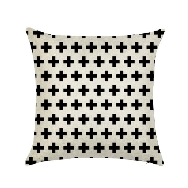 Linen Cotton Geometrisch Throw Pillow Cushion Home Sofa Decor 45X45cm eprolo