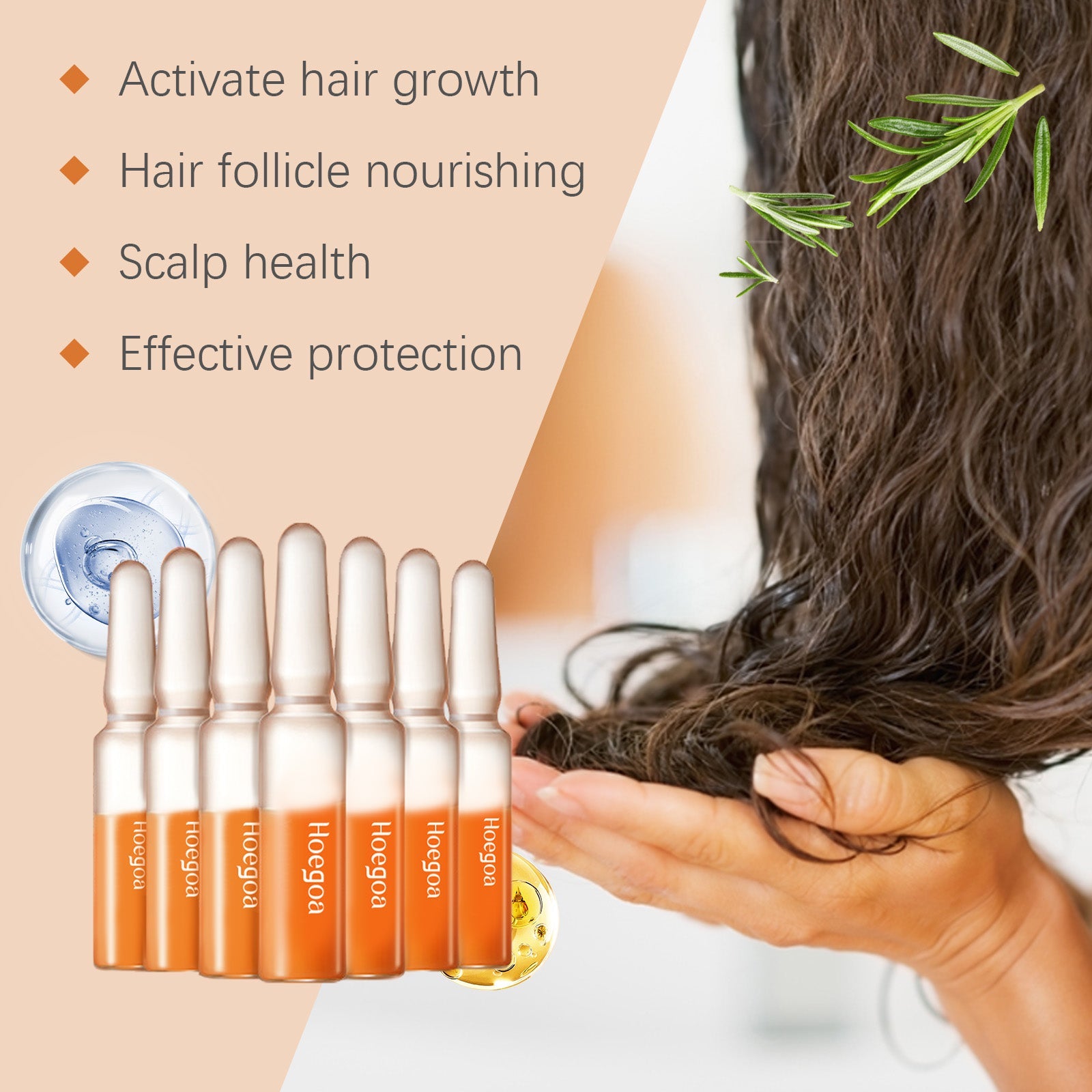 Hair Regrowth Ampoules, Nourish The Scalp To Promote Germinal Nourish Hair Follicle Health Care Essence eprolo