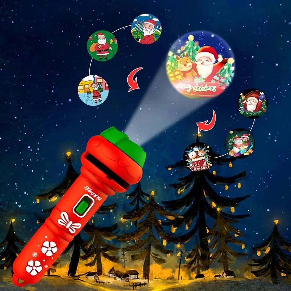 Christmas projection flashlight toy Christmas luminous toy Christmas eprolo