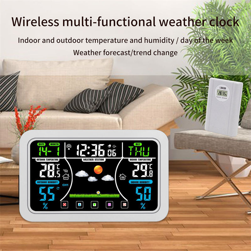 Touch screen weather clock wireless weather forecast clock electronic clock eprolo1621243260e1af0c20-2