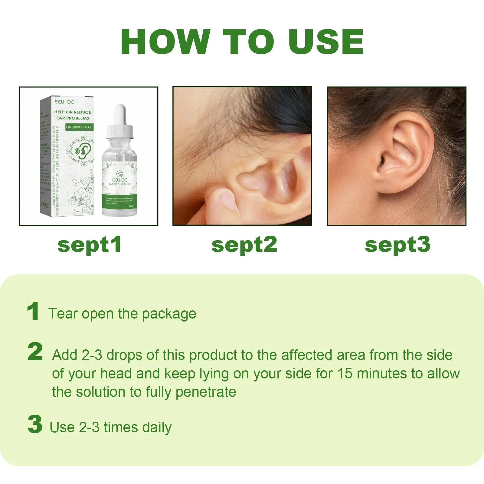 Ear Relief Relieves Blocked Inner Ear Ringing Ear Discomfort Ear Health Care Ear Drops eprolo