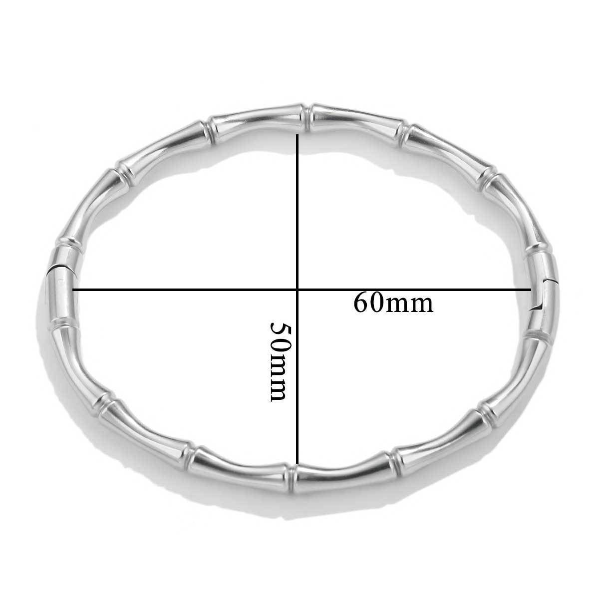 Fashion bamboo titanium steel bracelet female summer niche cold style ins stainless steel retro bamboo jewelry eprolo