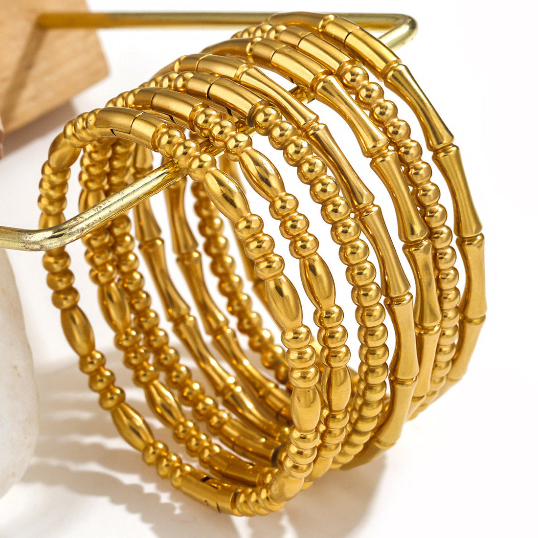 Fashion bamboo titanium steel bracelet female summer niche cold style ins stainless steel retro bamboo jewelry eprolo