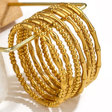 Fashion bamboo titanium steel bracelet female summer niche cold style ins stainless steel retro bamboo jewelry eprolo