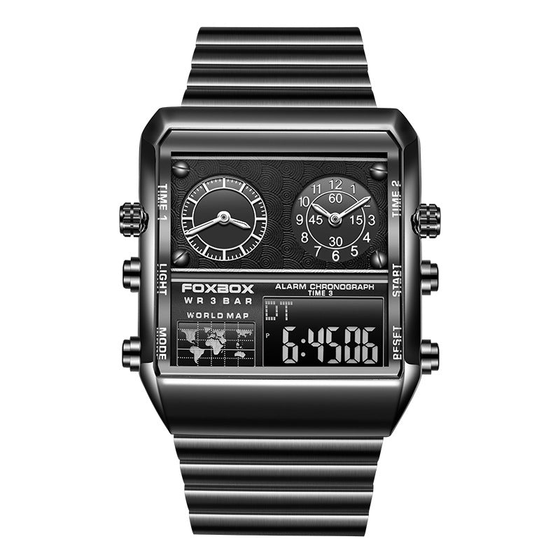 Dual Display Men's Electronic Quartz Watch Multifunction Sports Waterproof Watch eprolo
