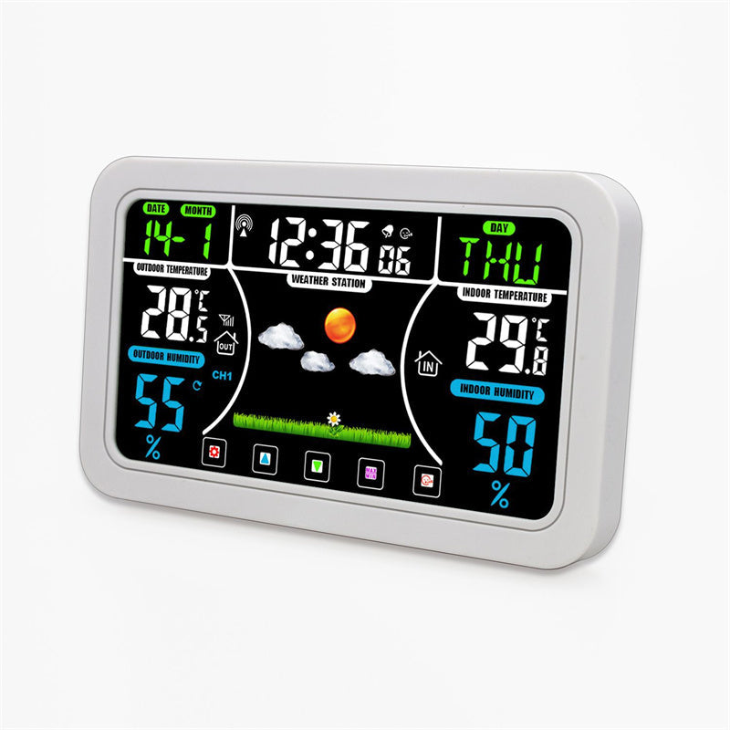 Touch screen weather clock wireless weather forecast clock electronic clock eprolo