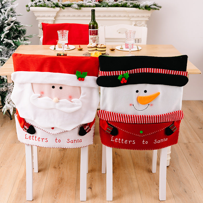 Christmas home decor restaurant decoration cartoon envelope chair cover creative decoration chair cover eprolo