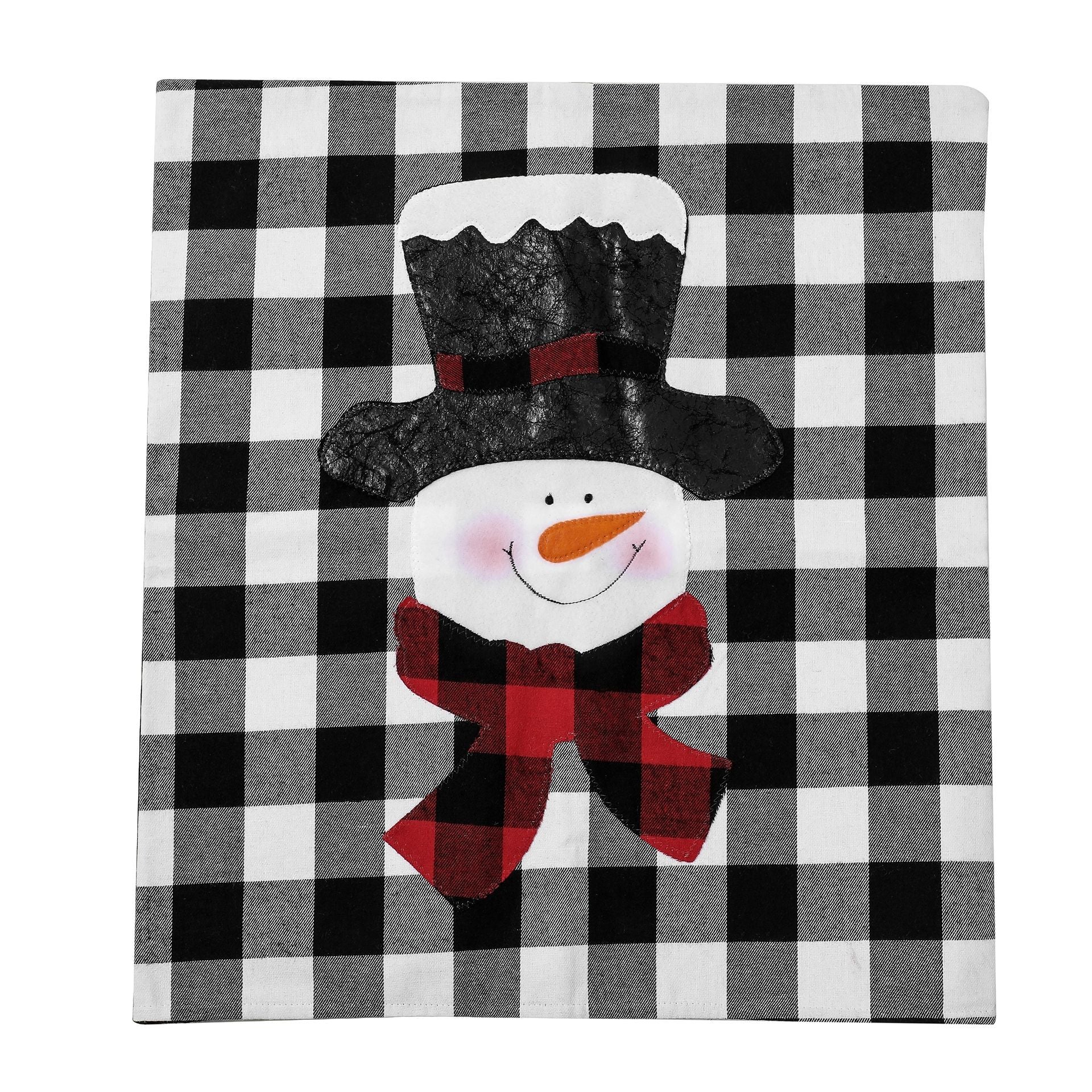 Christmas decorations, red and black checkered elderly snowman chair covers, home decor, restaurants and other decoration items eprolo
