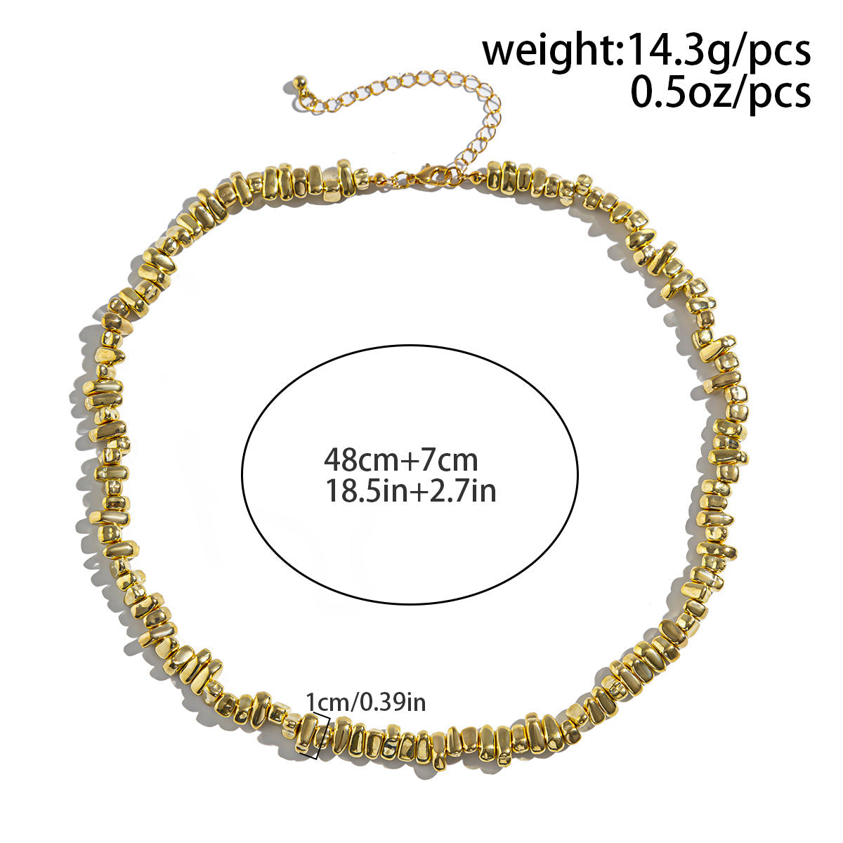 European and American hip-hop niche alien bead necklace, men's fashion cross pendant, collarbone chain, men's accessories eprolo