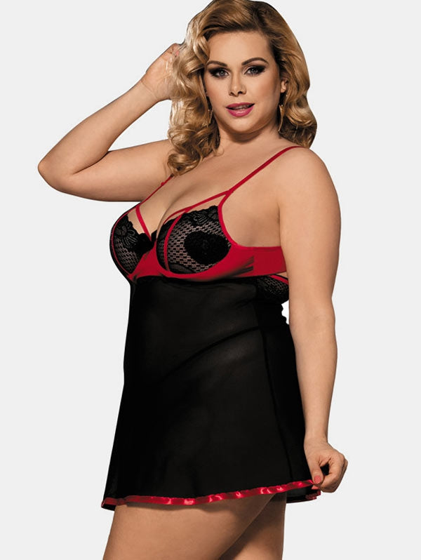 Lingerie Mesh Plus Size Babydoll eprolo