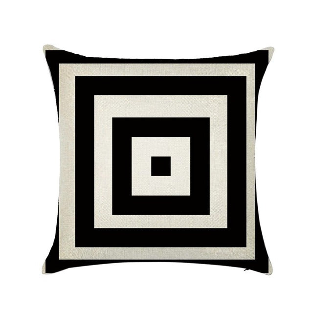 Linen Cotton Geometrisch Throw Pillow Cushion Home Sofa Decor 45X45cm eprolo