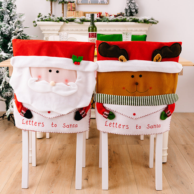 Christmas home decor restaurant decoration cartoon envelope chair cover creative decoration chair cover eprolo