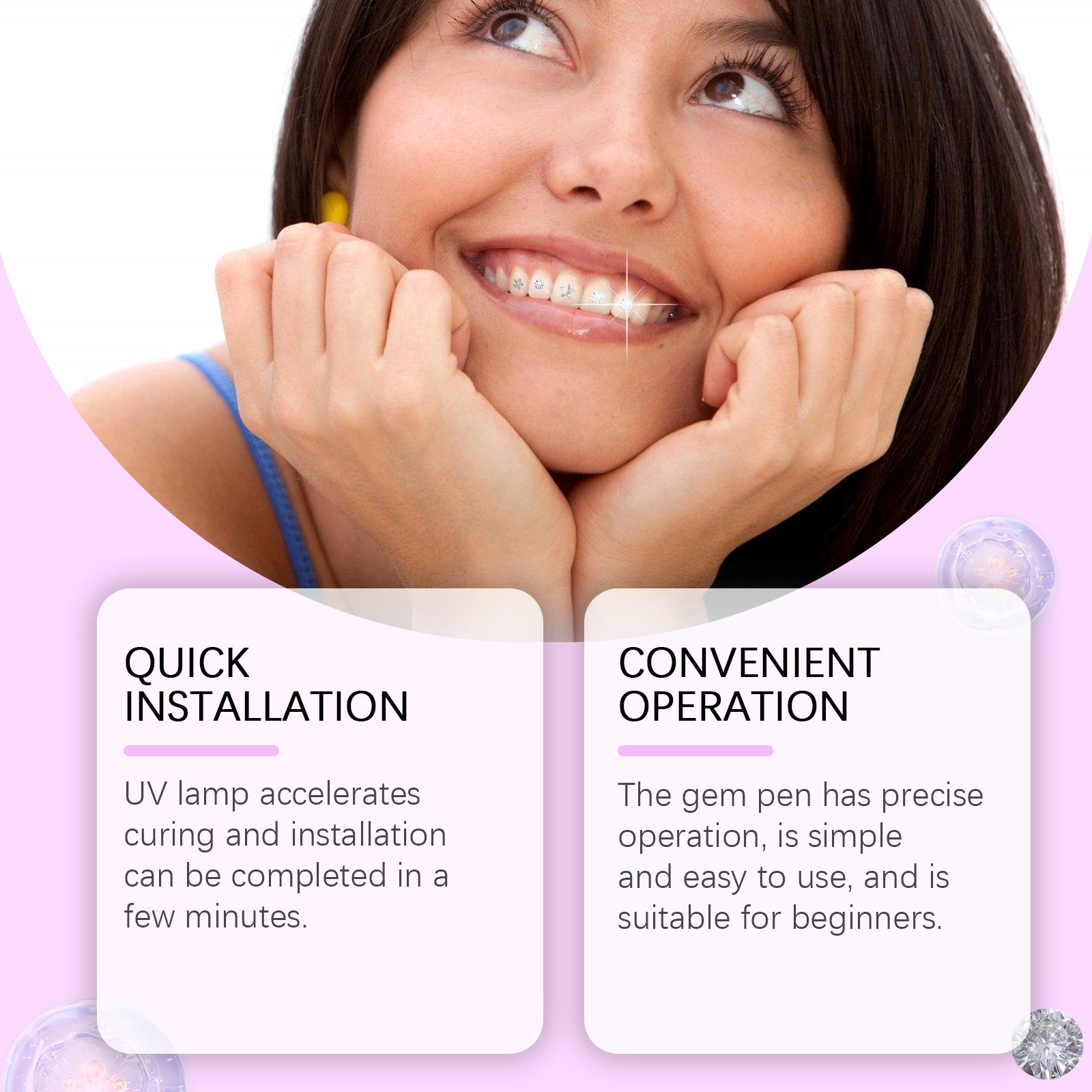 Dental Beauty Set Fashion Beauty Decorative Diamond Combination Personality Sparkle Light Up Smile Style eprolo