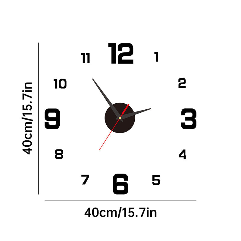 DIY Frameless Creative Wall Clock Wall Decal: A Silent and Stylish Addition for Home Decor, Ideal for Living Rooms and Offices eprolo