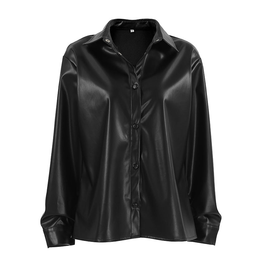 European and American fashion niche loose leather jacket eprolo