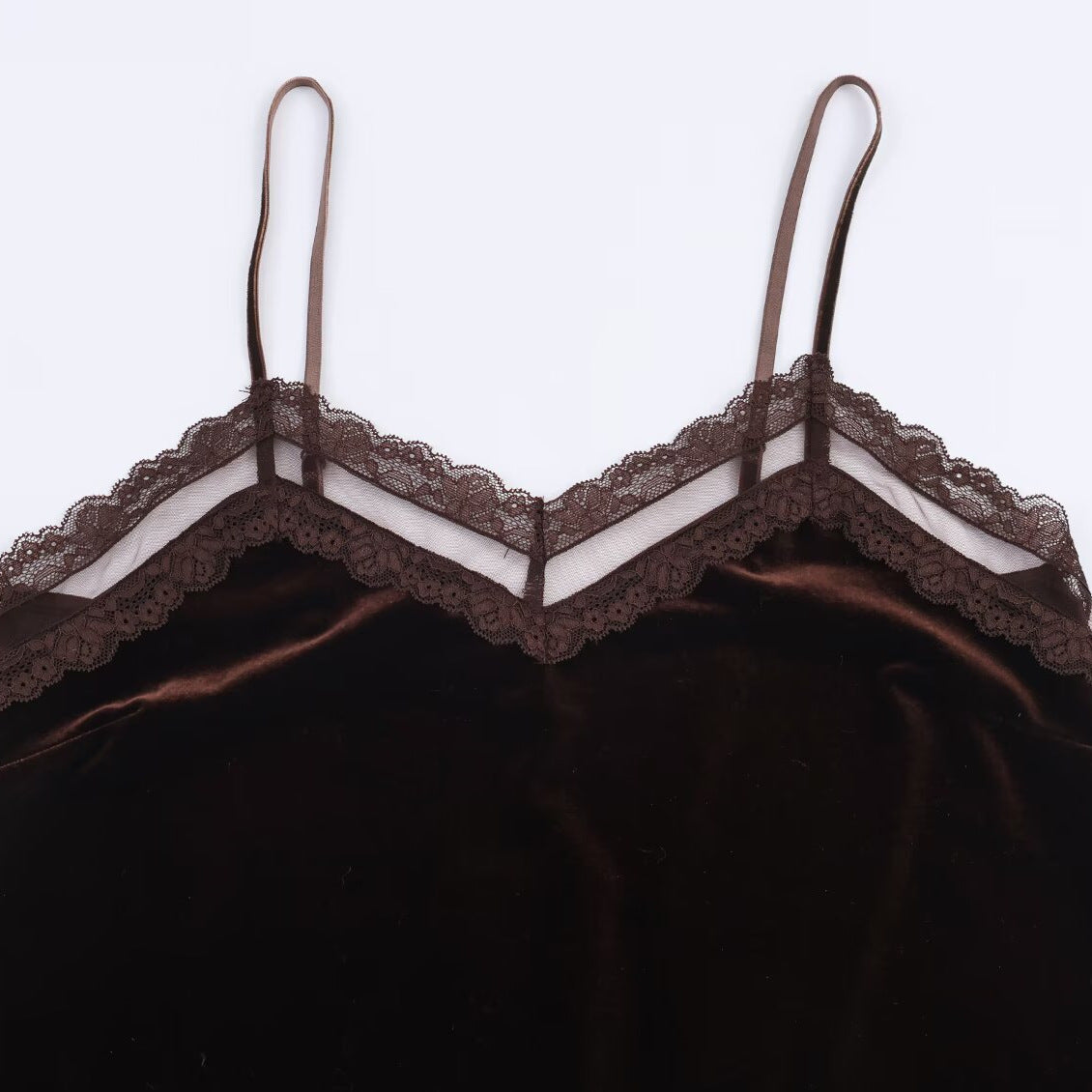 Lace velvet lingerie style top eprolo