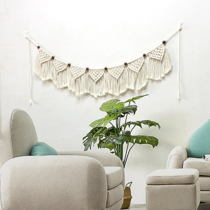 Room Decoration Tapestry Curtain Knitting Handicrafts Bedside Pendant Home Background Wall Decor eprolo