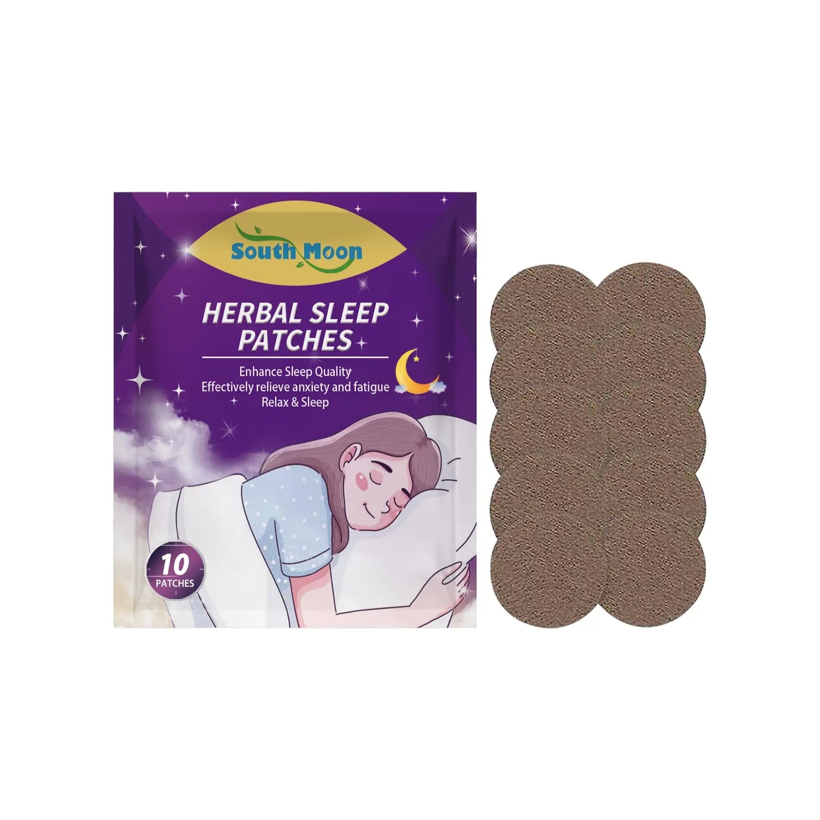 Herbal Sleep Patch, Care For Sleep, Relax And Relieve Body Pressure Body Health Care Point Patch eprolo