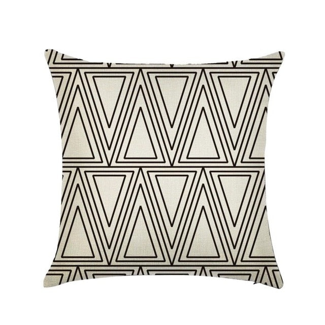 Linen Cotton Geometrisch Throw Pillow Cushion Home Sofa Decor 45X45cm eprolo